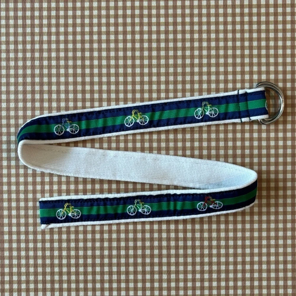 Ralph‎ Lauren baby preppy bicycle print fabric belt. Size 9 months